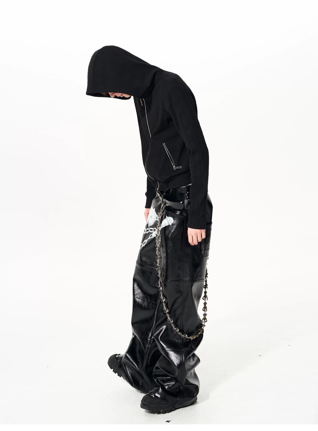 Skull Cross Embellished Hoodie 상품이미지8