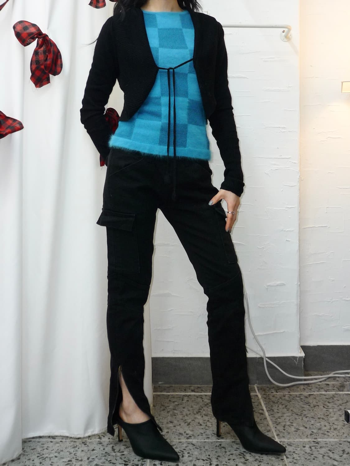 ribbon bolero crop cardigan 상품이미지2