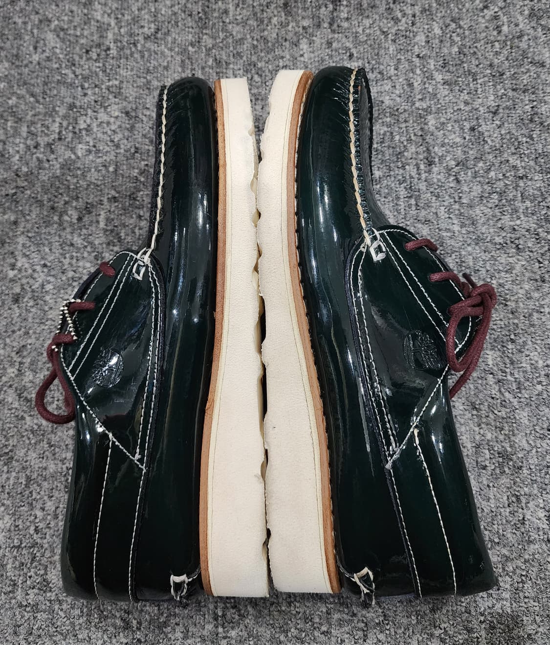 카시나 x 팀버랜드 3아이 웨지 비브람 다크 그린 보트슈즈 270 상품이미지4