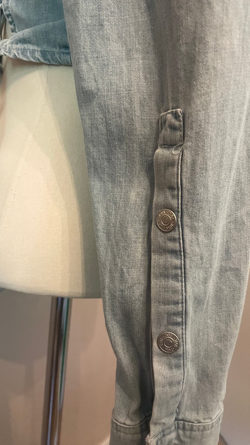 백 스트랩 포인트 코튼 청자켓 상품이미지5