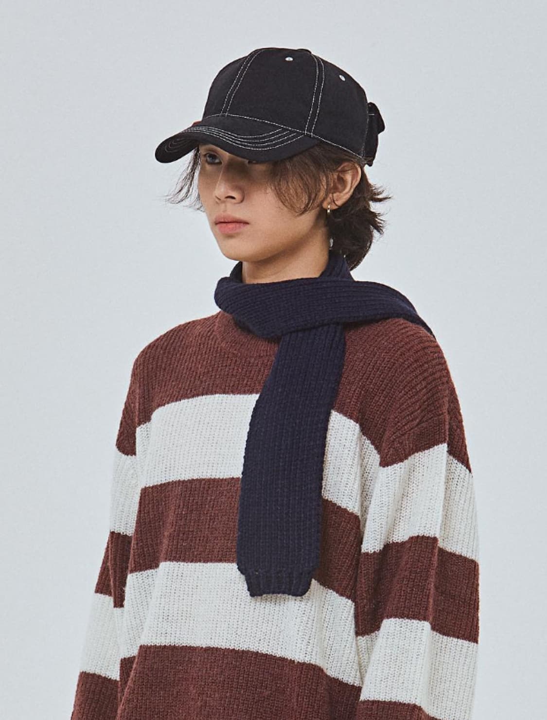 마스포켓 스티치 볼캡 블랙 상품이미지2