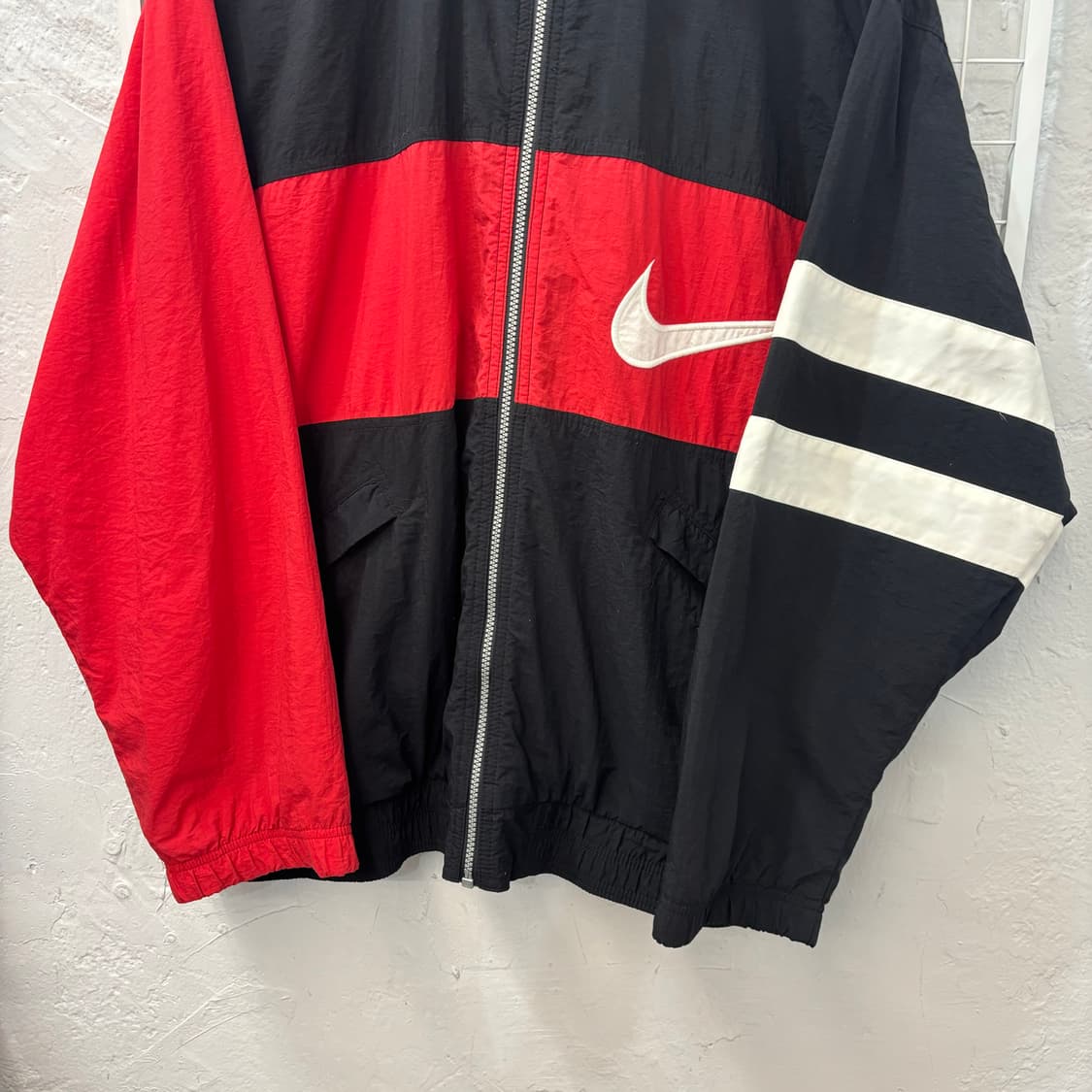 90s 나이키 올드스쿨 검빨 바람막이 XL 상품이미지4