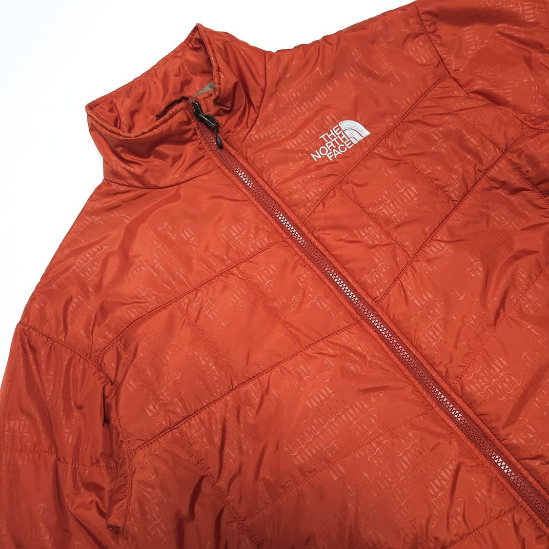 노스페이스 패턴 폴리 경량 패딩 자켓 레드 상품이미지4
