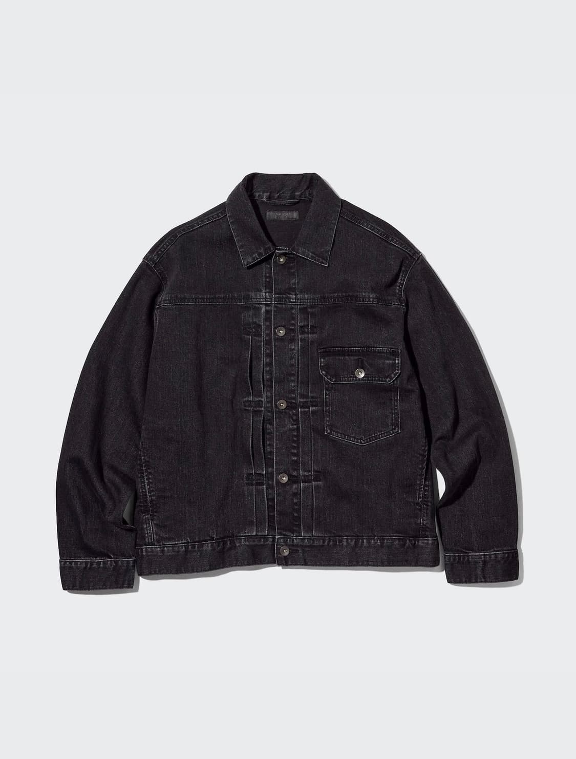 유니클로 데님 트러커 자켓 블랙 다크 그레이 4XL 상품이미지1