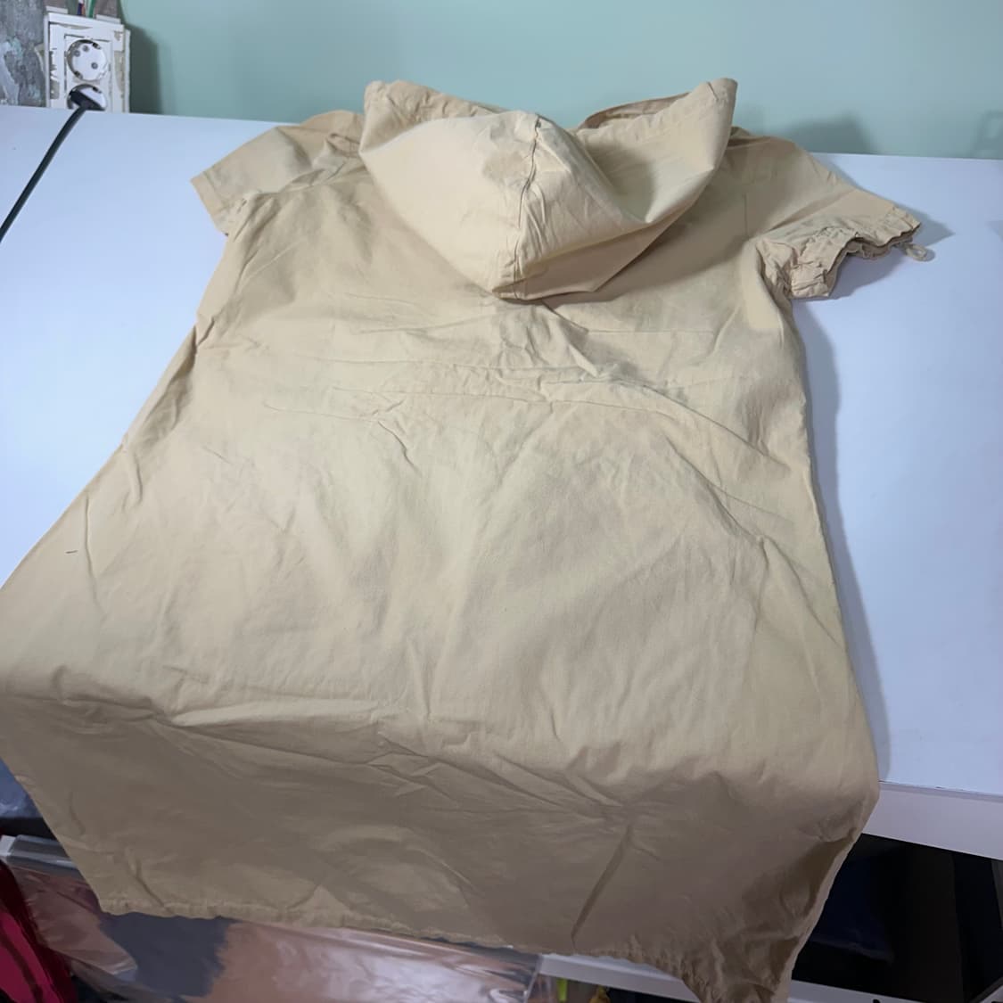 우먼M 디젤 파스텔베이지 써머코튼 A라인 후디 코튼 롱원피스 상품이미지9