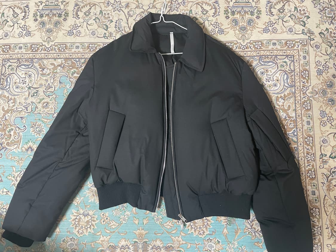 노이어 울 크롭 블루종 블랙 (50) 상품이미지3