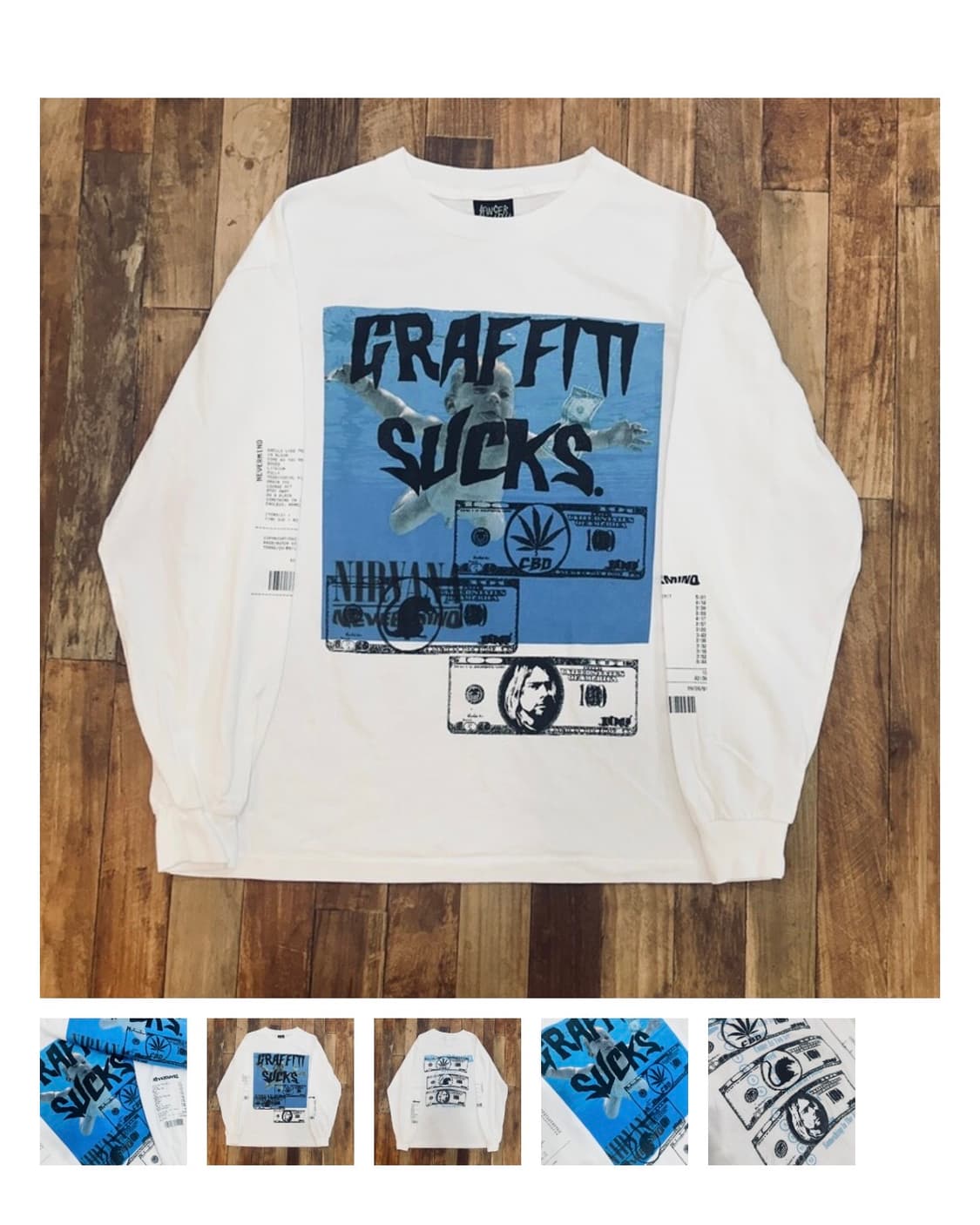 도넛리벤지 핑거프레스 gf-logo 롱슬리브 1size 상품이미지2