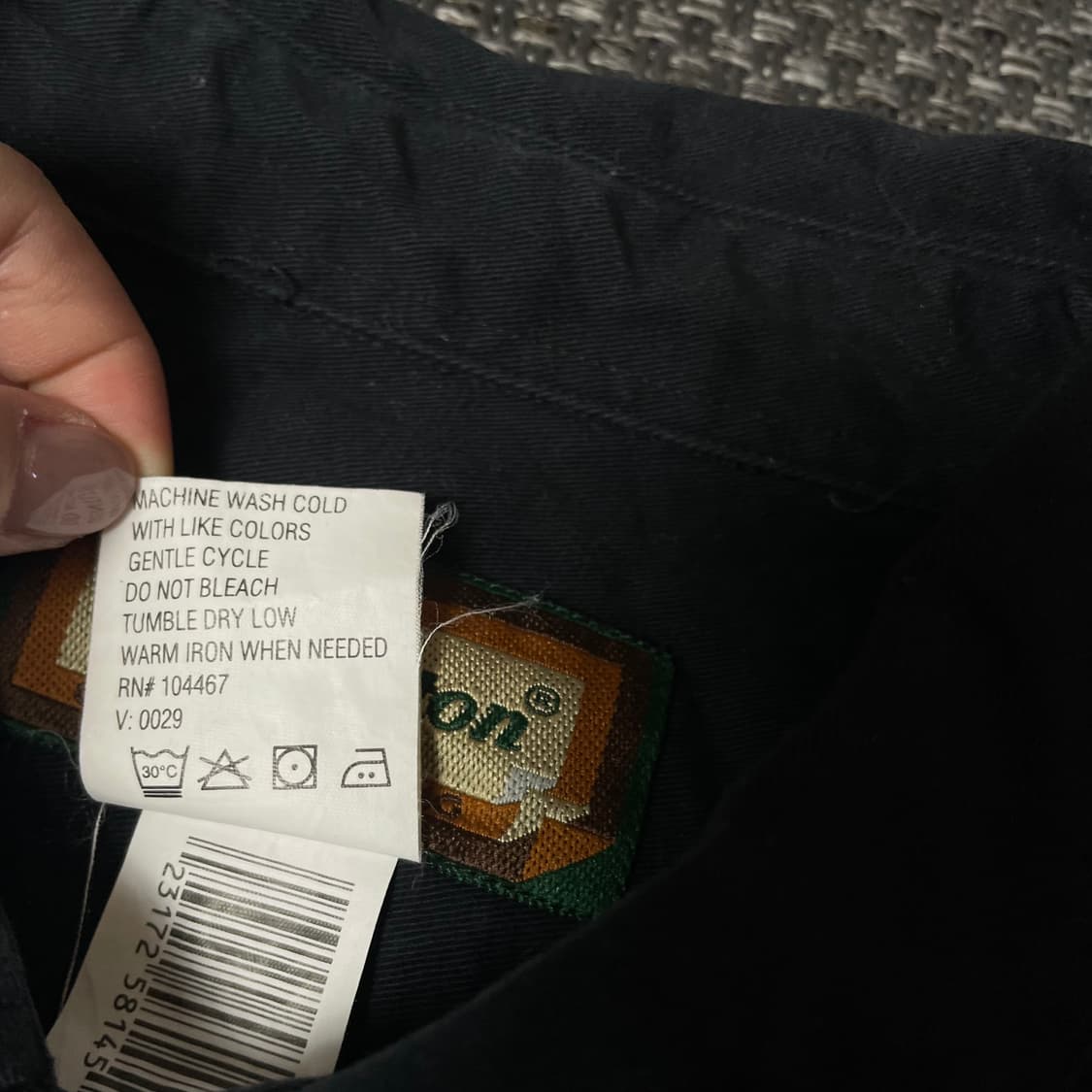 리얼트리 블랙 포인트 낙엽패턴 데님 긴팔 셔츠 2XL 상품이미지5