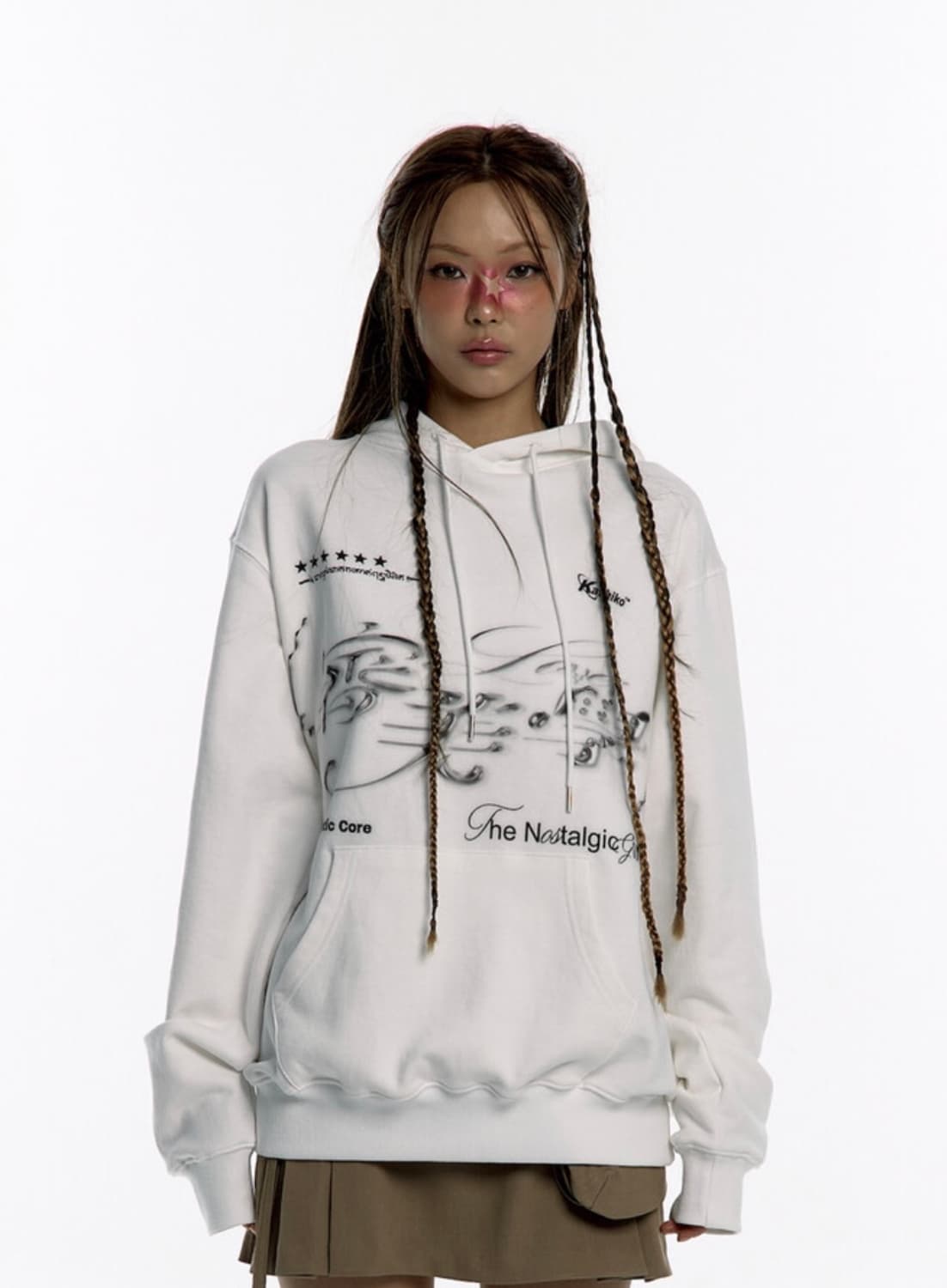 카시코 어세스틱 후디 후드티 화이트 상품이미지1