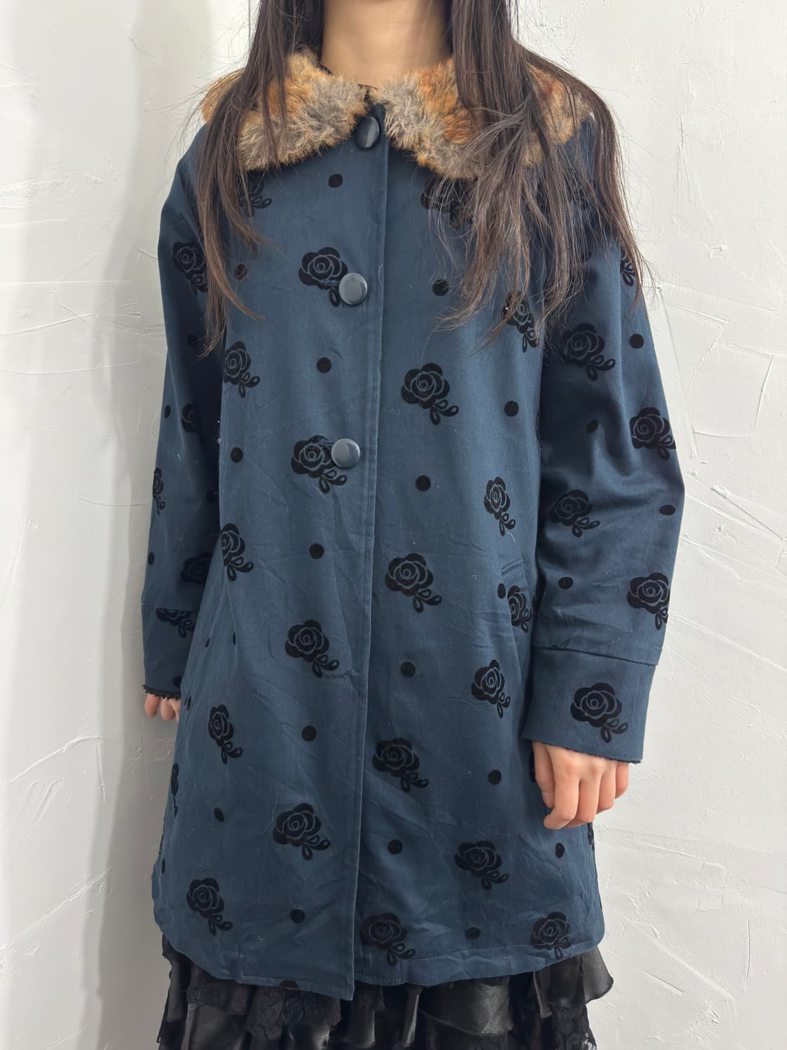 hamble dot&flower fur coat 상품이미지2