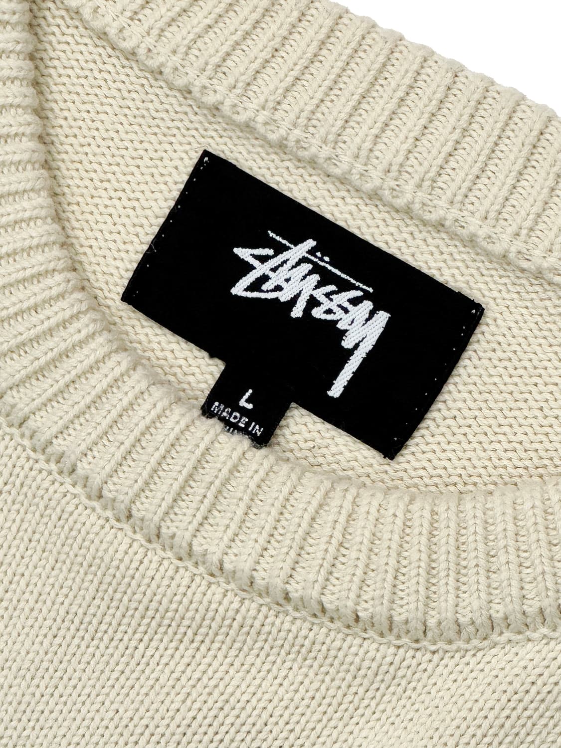 스투시 케어라벨 스웨터 네츄럴 상품이미지6