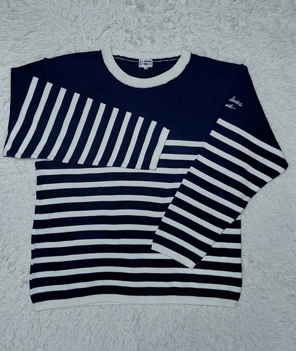 Hardy Amies 스트라이프 니트 M (L~XL가능) 상품이미지1