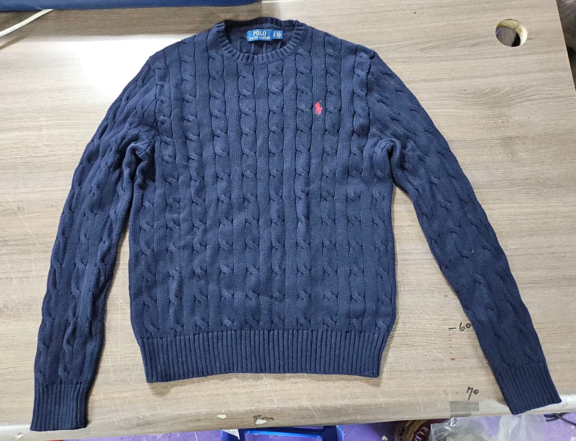폴로 랄프로렌 네이비 꽈배기 니트  S  남여가능 상품이미지1