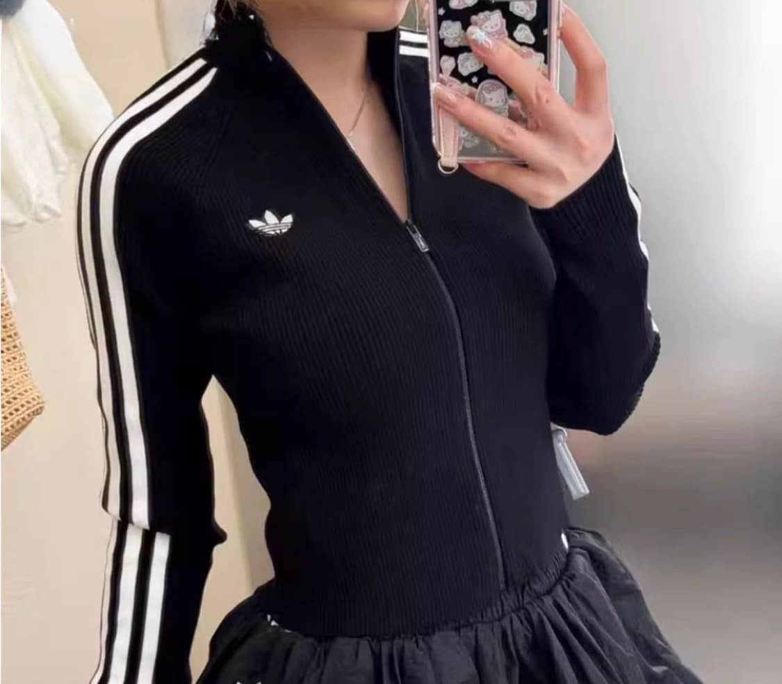 아디다스 adidas 아디컬러 3S 슬림 니트트랙 탑_S사이즈(새 제품) 상품이미지3
