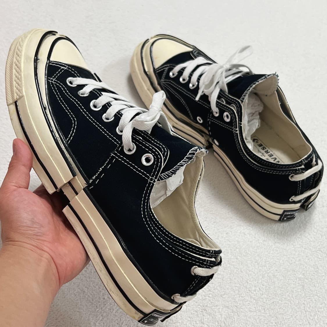 컨버스 척 70 로우 블랙 펑첸왕 커스텀 상품이미지5