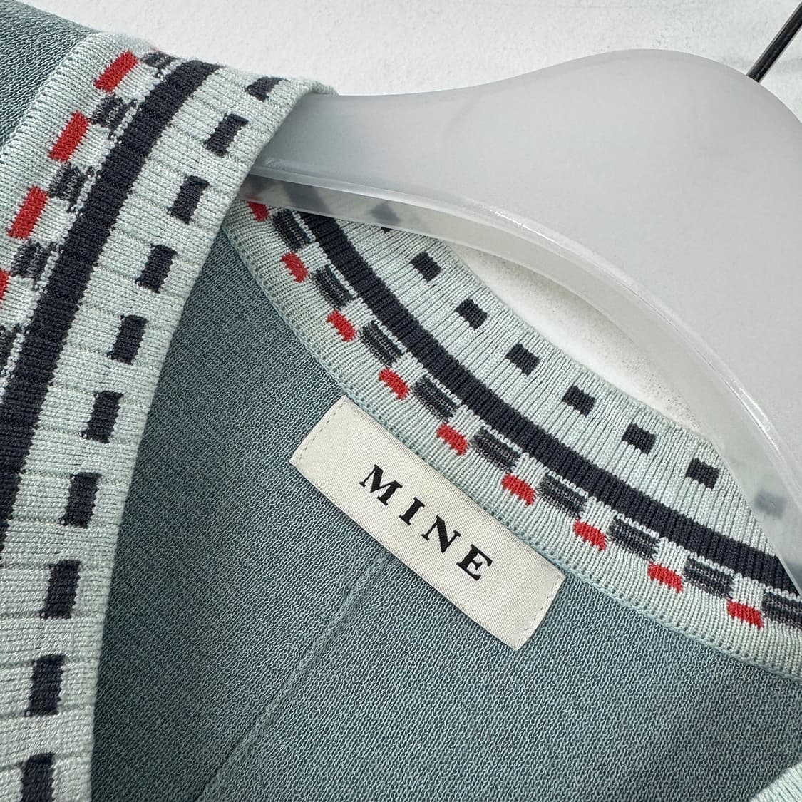 마인 브이넥 반팔 니트 원피스 상품이미지2