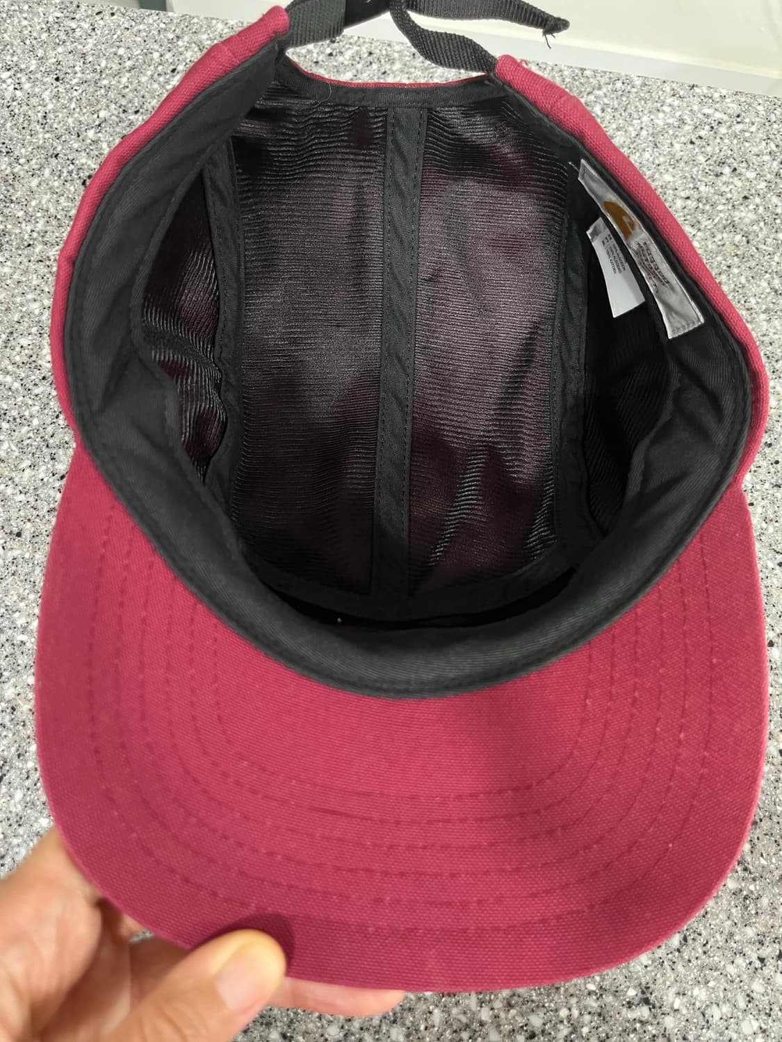 칼하트 WIP 5패널 캠프캡 버건디 색상 상품이미지4