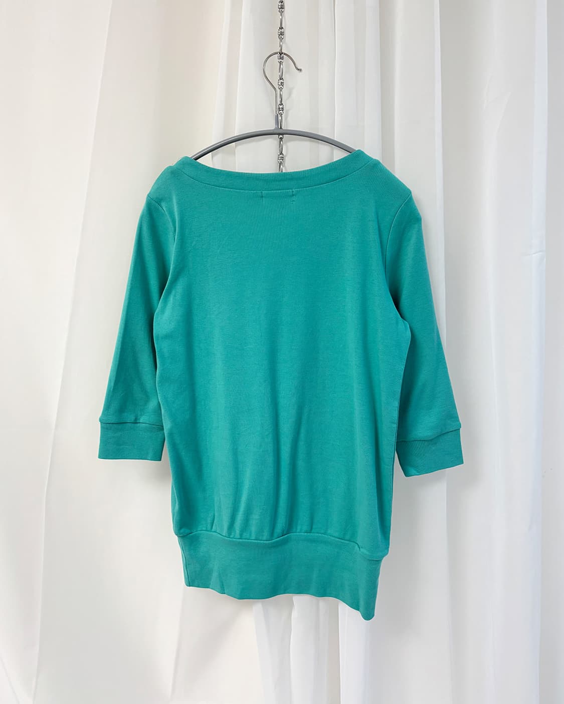 aqua sheila u-neck 3/4 sleeve top 상품이미지4