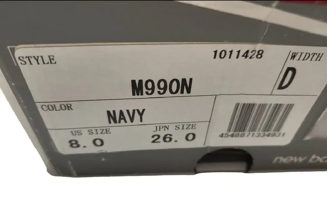 뉴발란스 990V1 M990N 30주년 네이비 260사이즈 상품이미지8