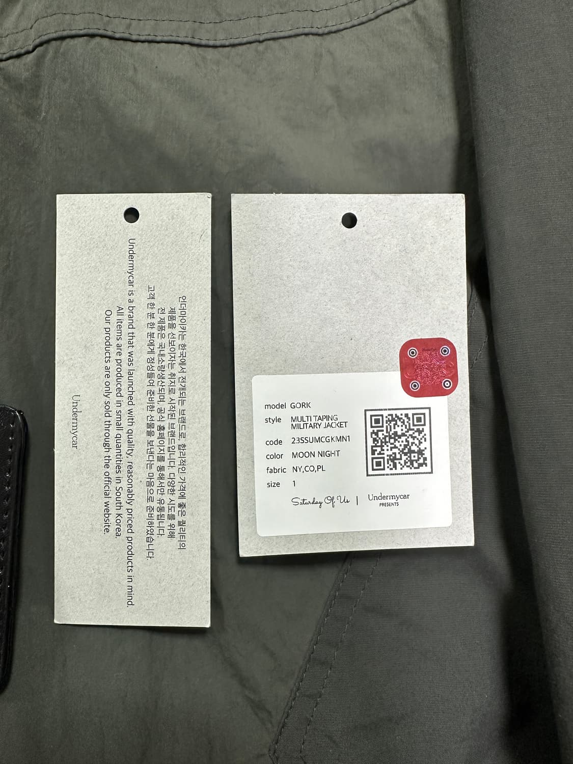 (1) stu 언더마이카 고르크 멀티 테이핑 밀리터리 자켓 문나이트 상품이미지3