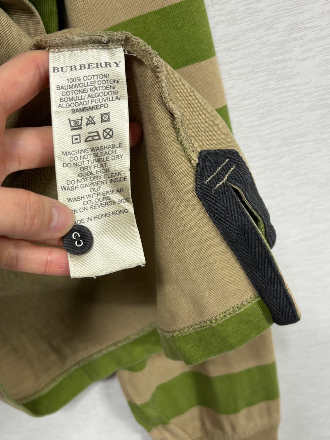 버버리 브릿 스트라이프 럭비 카라티 상품이미지6