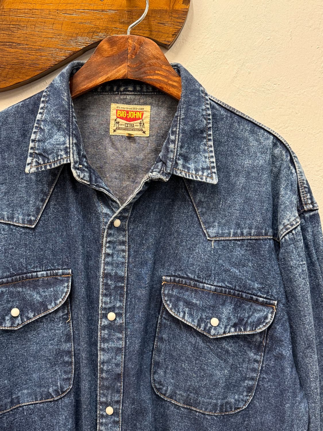 LL) Big-John Extra Denim Western Shirt 상품이미지3