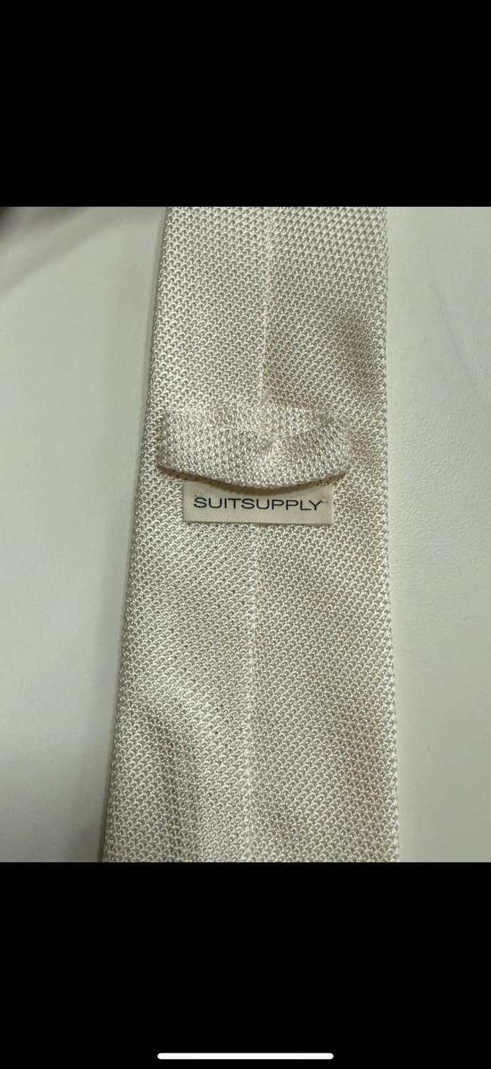 수트서플라이 넥타이 아이보리컬러 상품이미지2