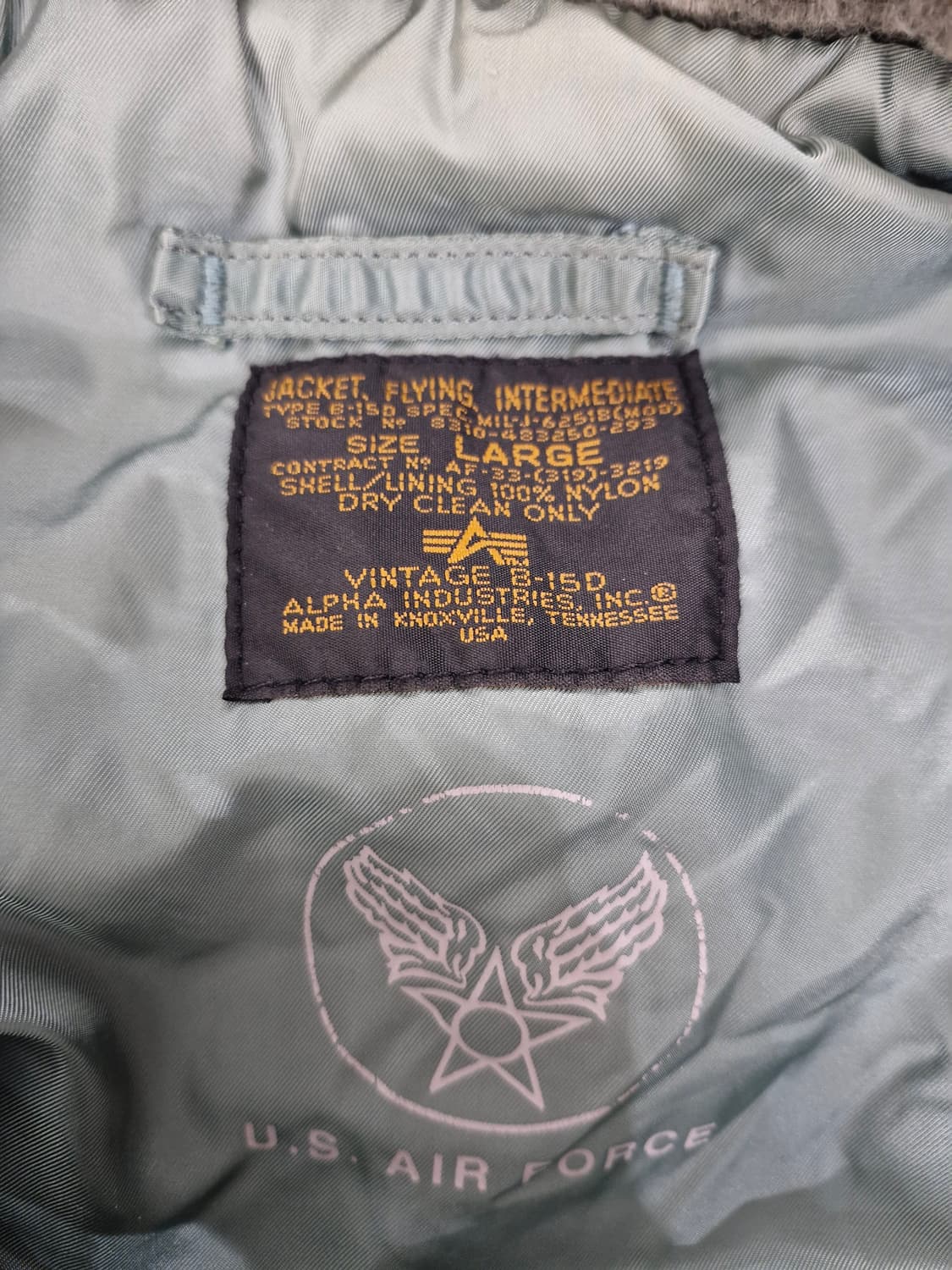 알파인더스트리 오리지날 80's B-15D 플라이트 자켓_L 상품이미지7