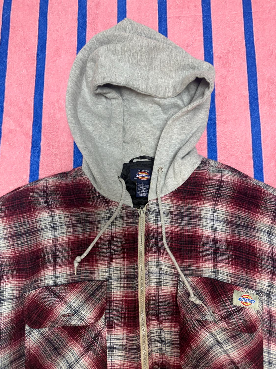 디키즈 후드집업 체크자켓 L size 상품이미지3