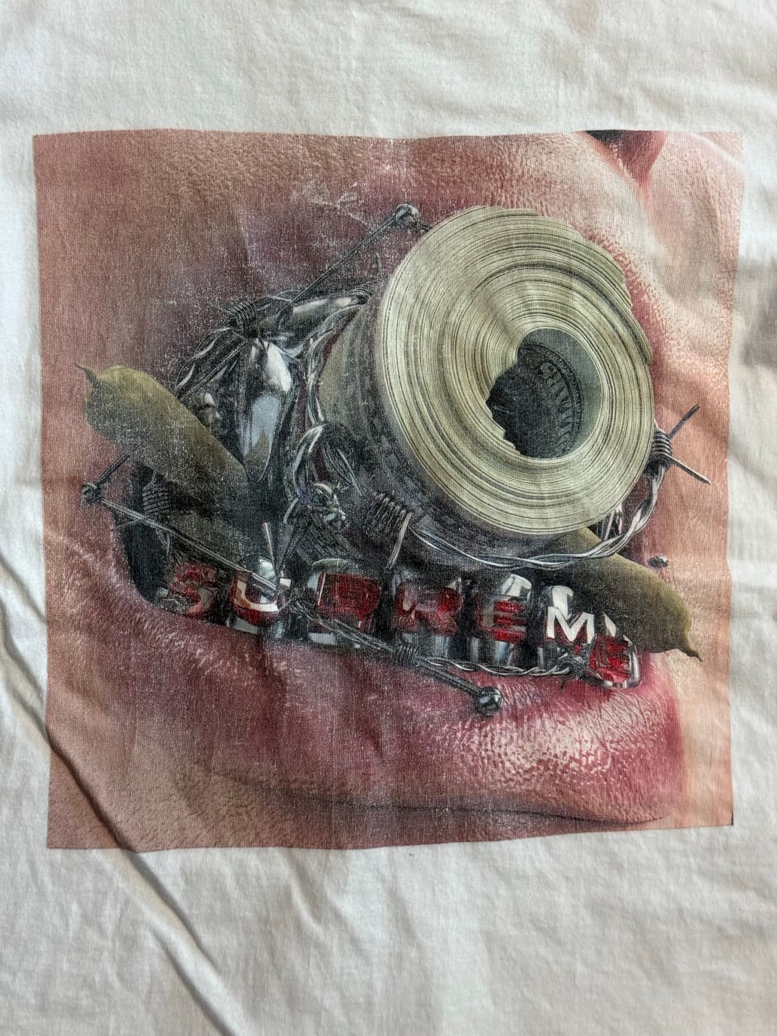 Supreme Braces T-shirt White 반팔티 상품이미지4
