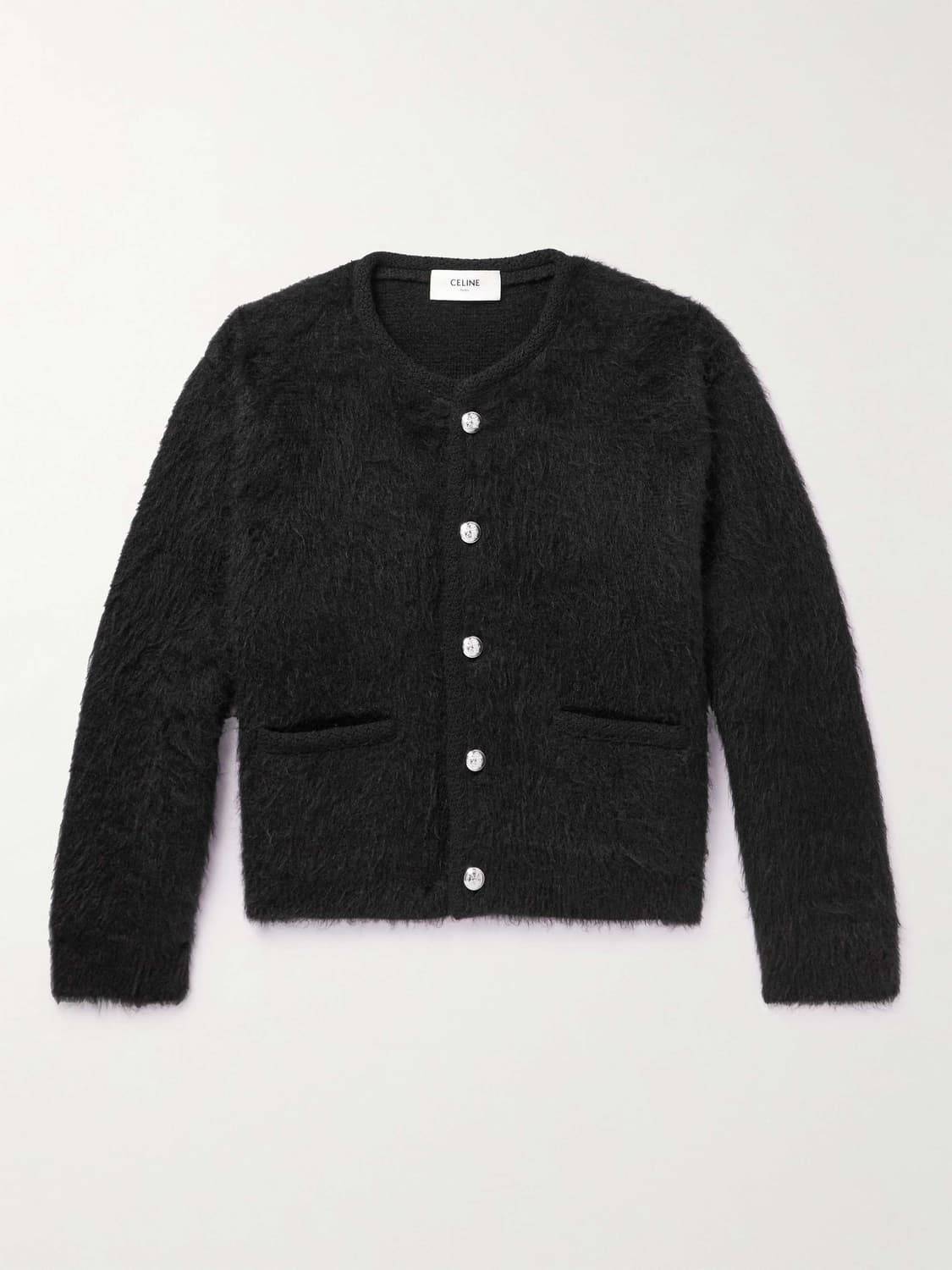 [BTS 뷔님 착용] 셀린느 24ss 브러시드 모헤어 가디건 상품이미지4