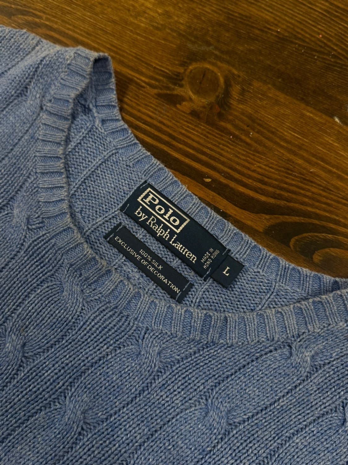 폴로 랄프로렌 100% 실크 케이블 니트 105 상품이미지8