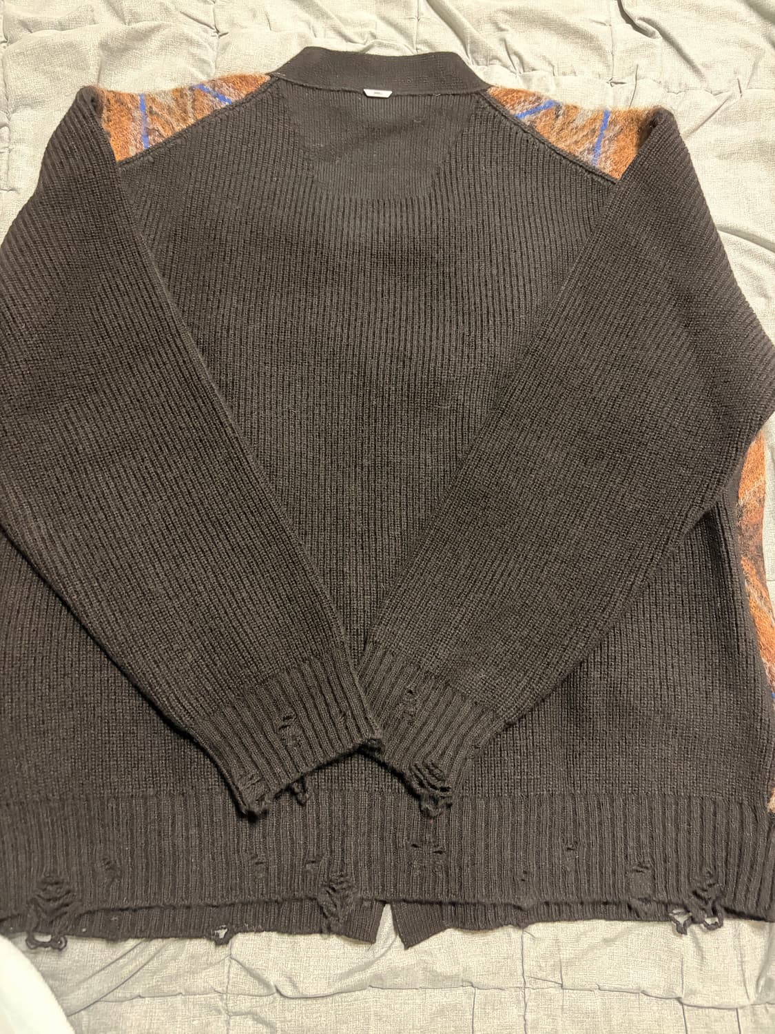 준지 25FW 아가일 브라운 가디건 L 상품이미지2