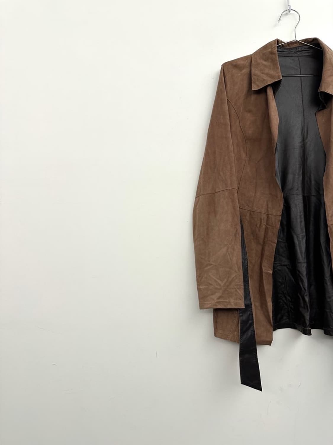 Suede & leather reversible stitch jacket 상품이미지6