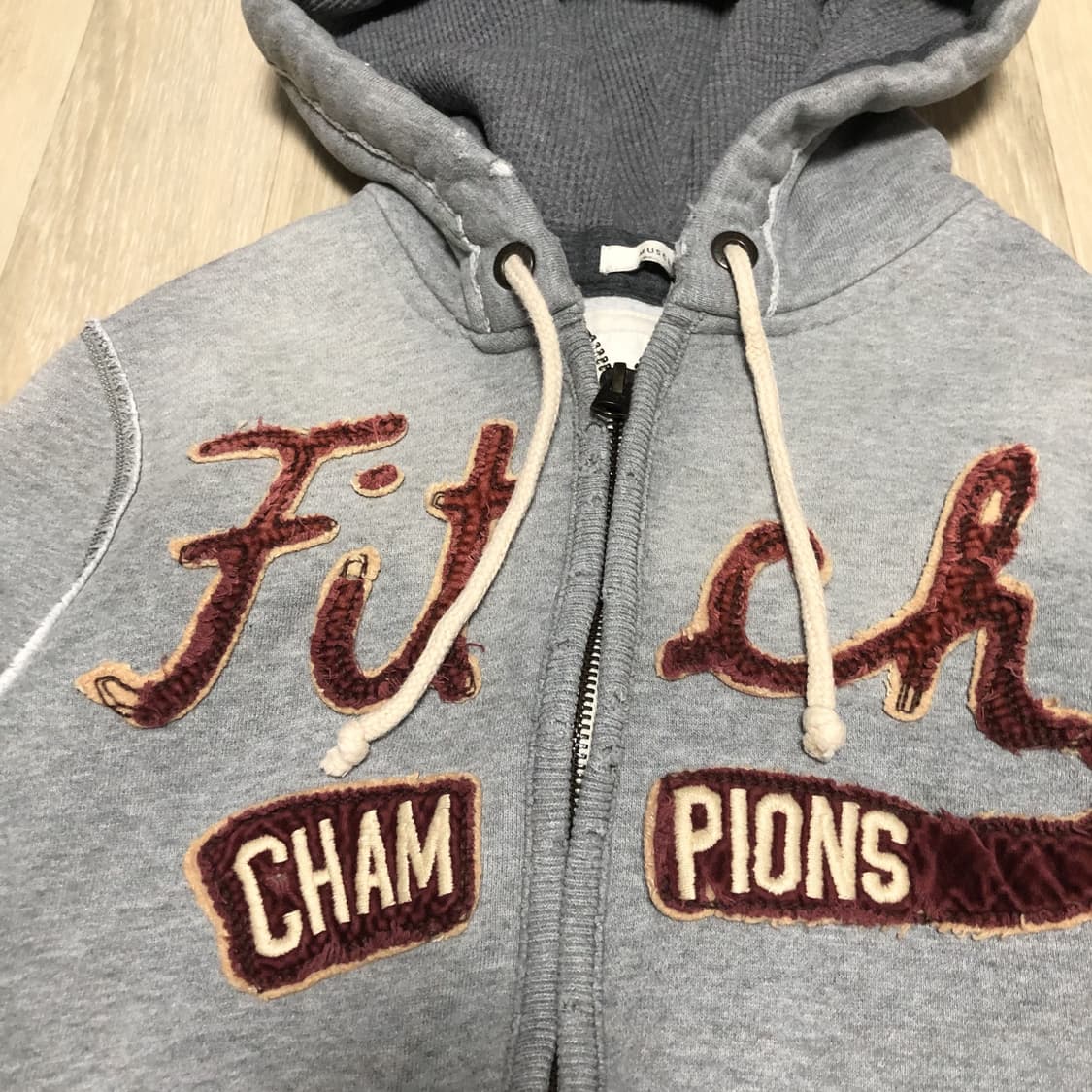 (머슬핏 M) 아베크롬비 Abercrombie Fitch 그레이 후드집업 상품이미지2