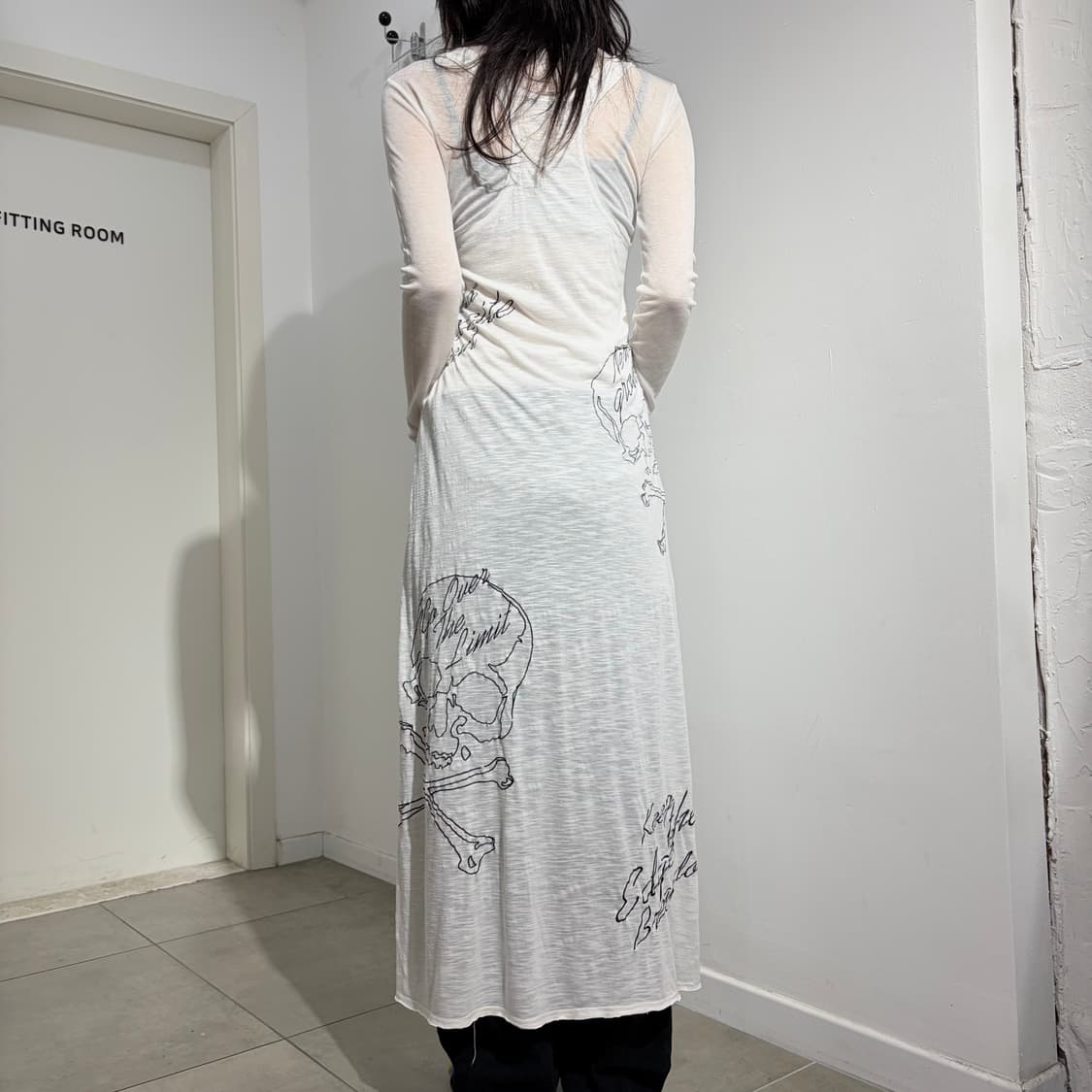 GHOST of HARLEM 해골 스컬 펑크 나시 원피스 상품이미지4