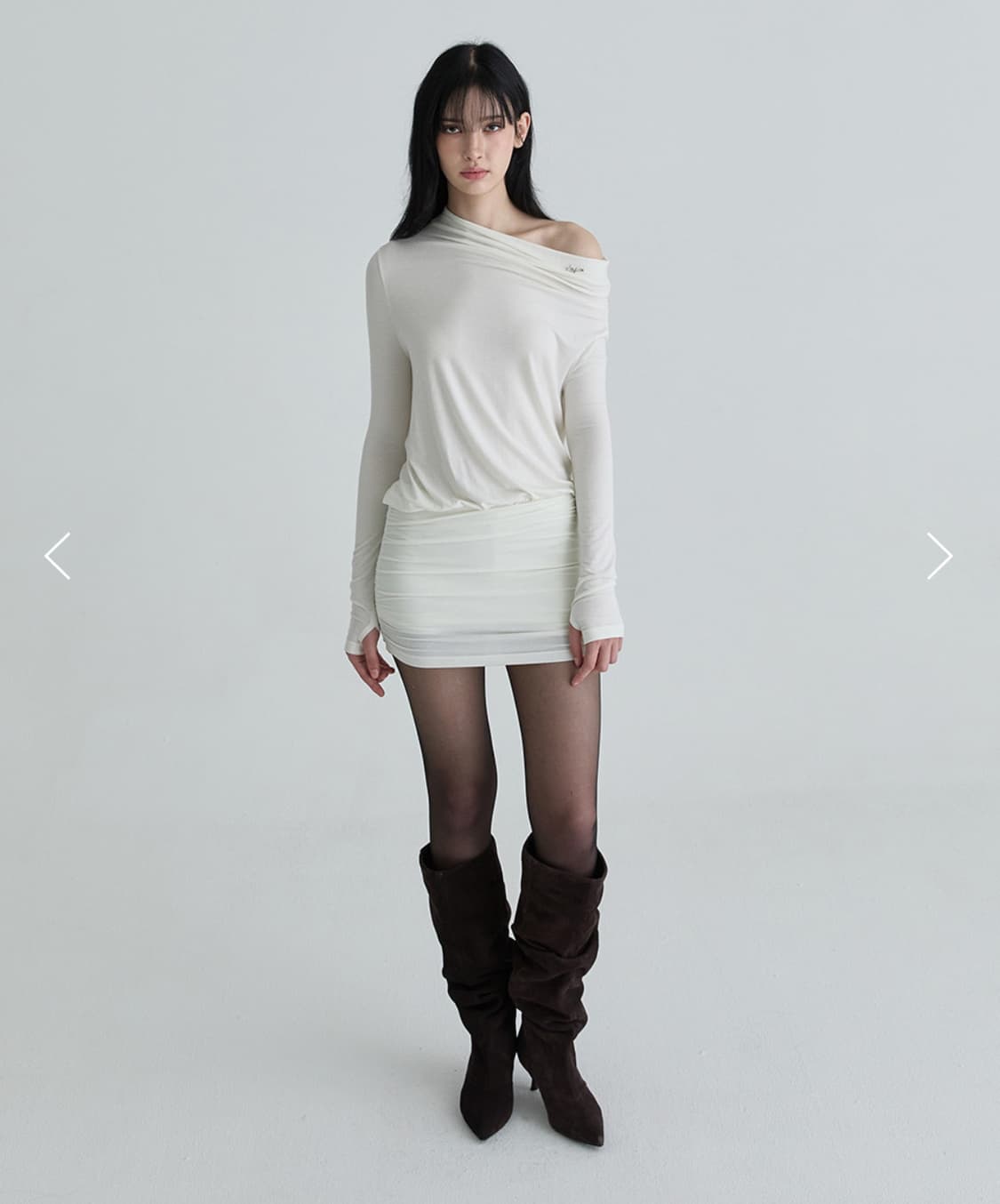 (새상품) 낫유어로즈 셔링 심볼 드레스 상품이미지2