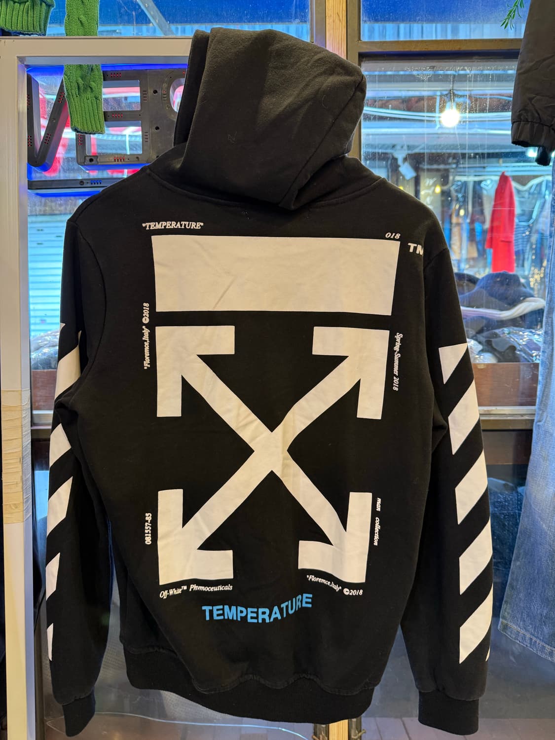 오프화이트 모나리자 후드티 블랙 상품이미지2