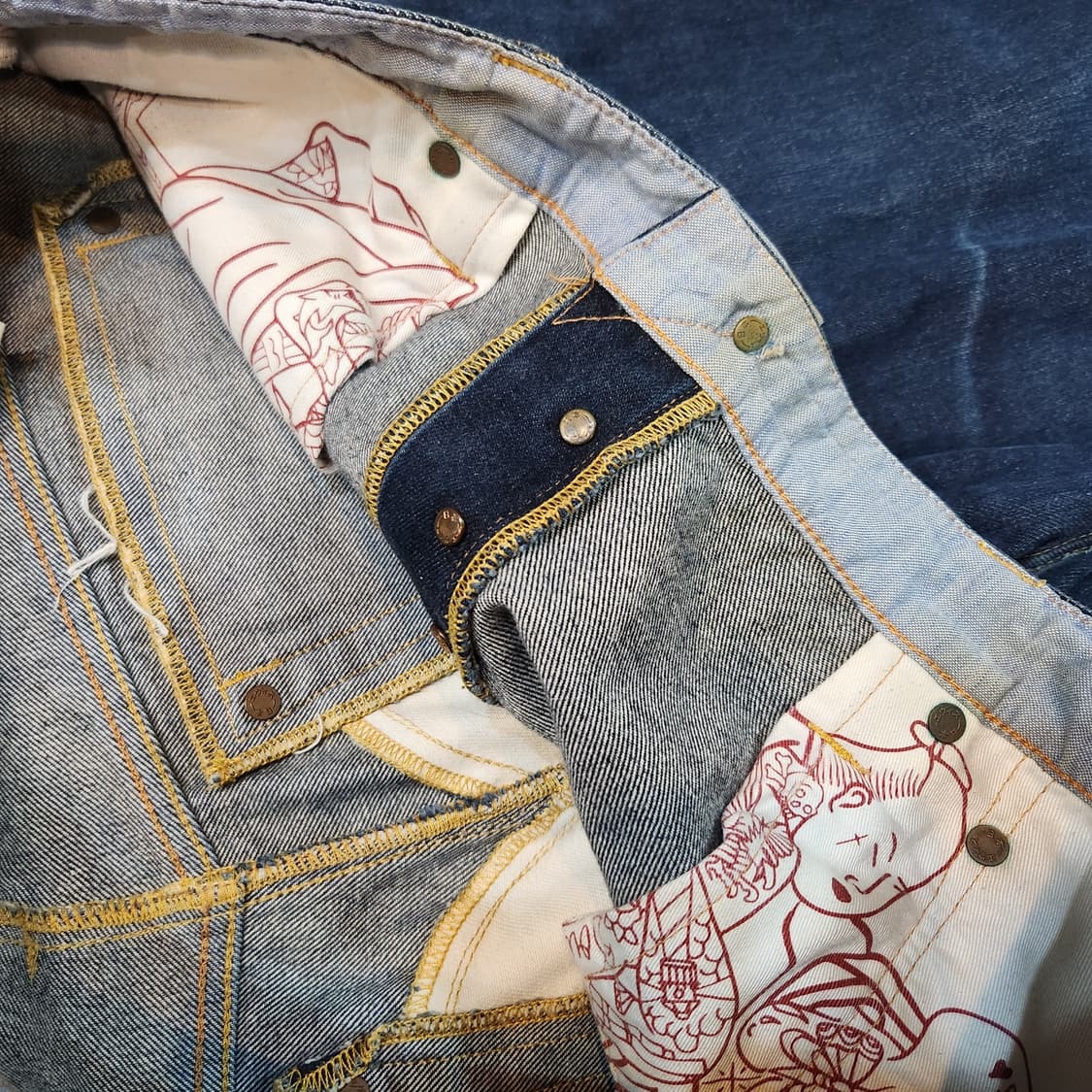 EVISU 에비수 재팬 Lot2000 백호 데님 팬츠 38 빅다이콕 상품이미지3