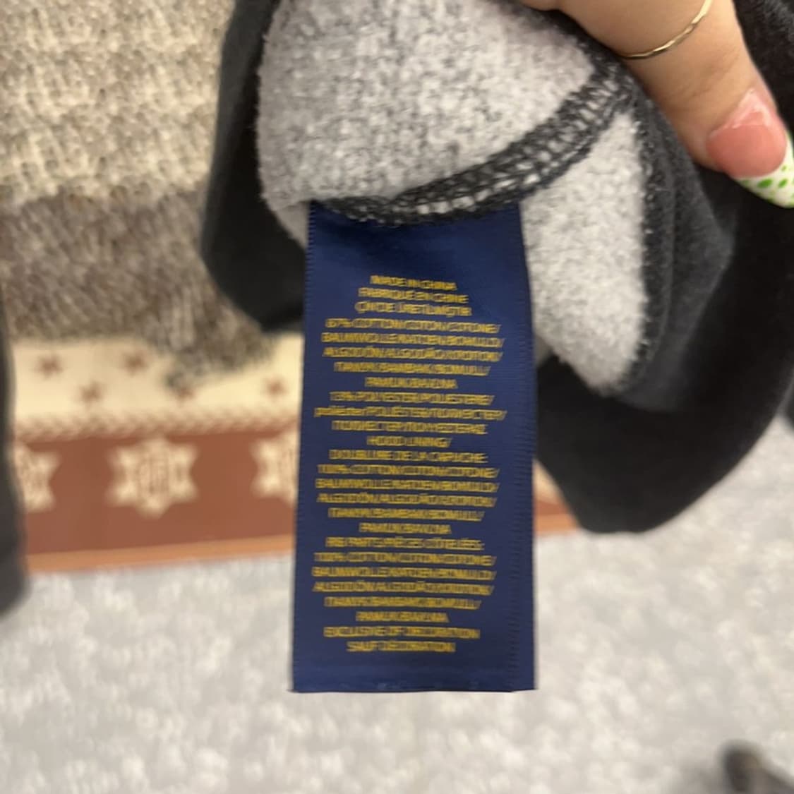 폴로 랄프로렌 빈티지 모던 캐주얼 차콜 기모 후드집업 XL C09204 상품이미지6