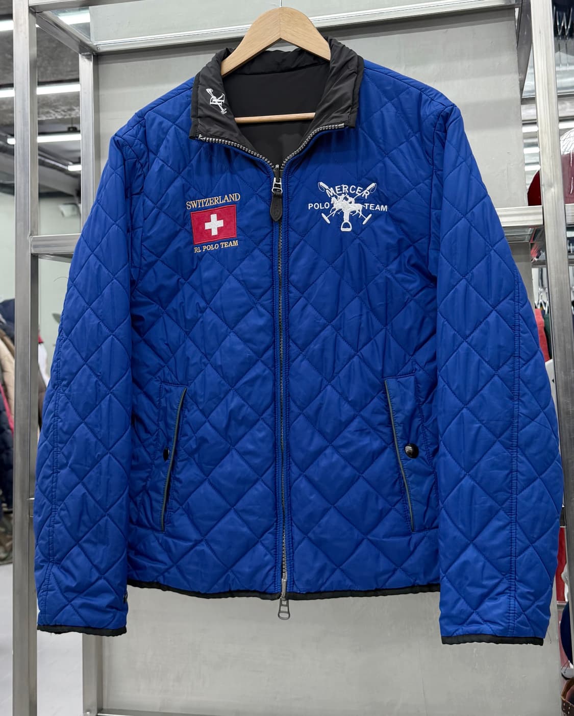 폴로 랄프로렌 00s 스위스 크레스트 리버시블 퀼티드 봄버 자켓 상품이미지2