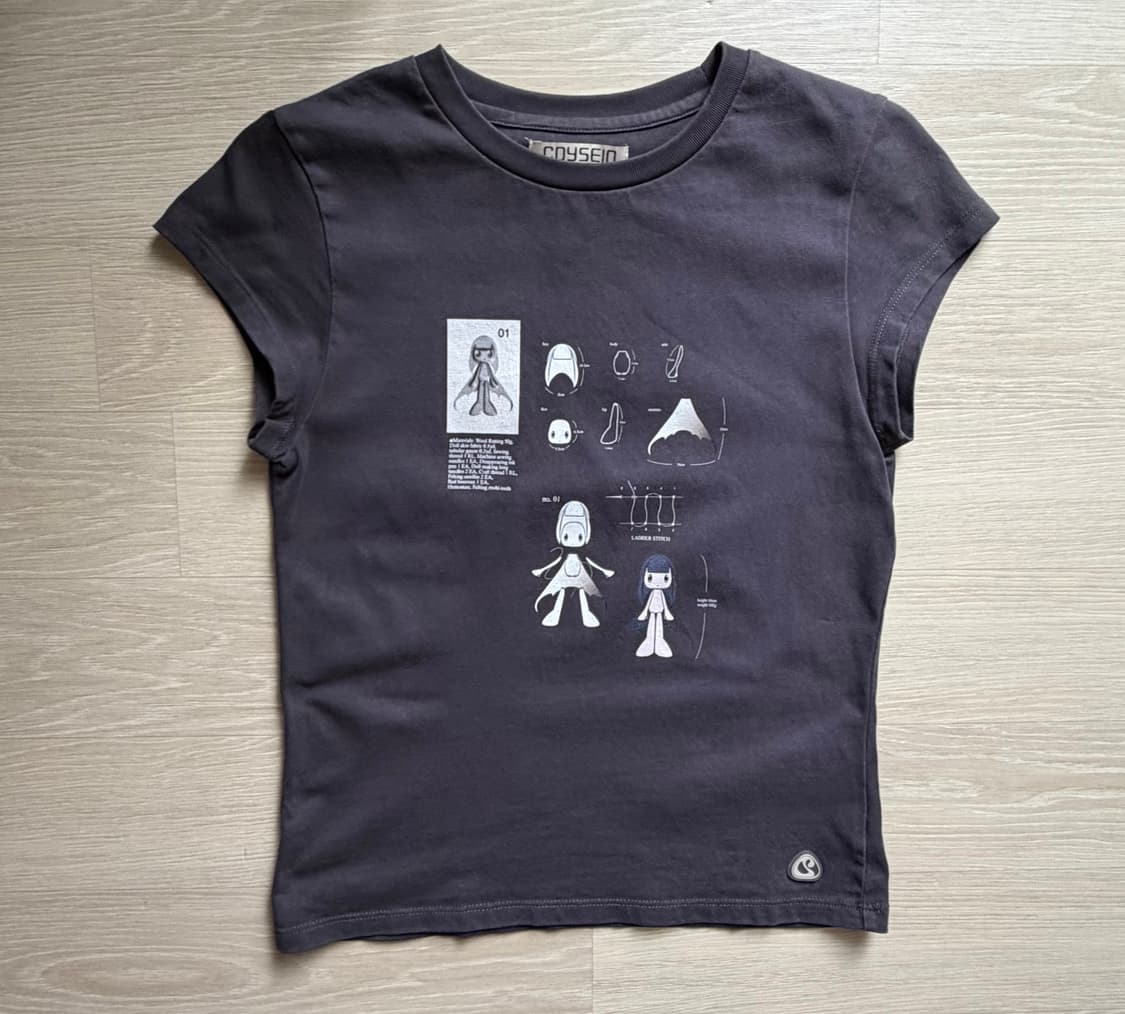 코이세이오 LEGNA T-SHIRT CHARCOAL 상품이미지2