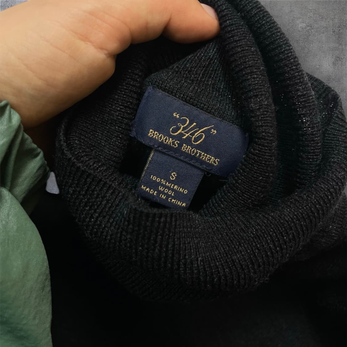 브룩스 브라더스 346 차콜 메리노울 터틀넥 니트 S  상품이미지3