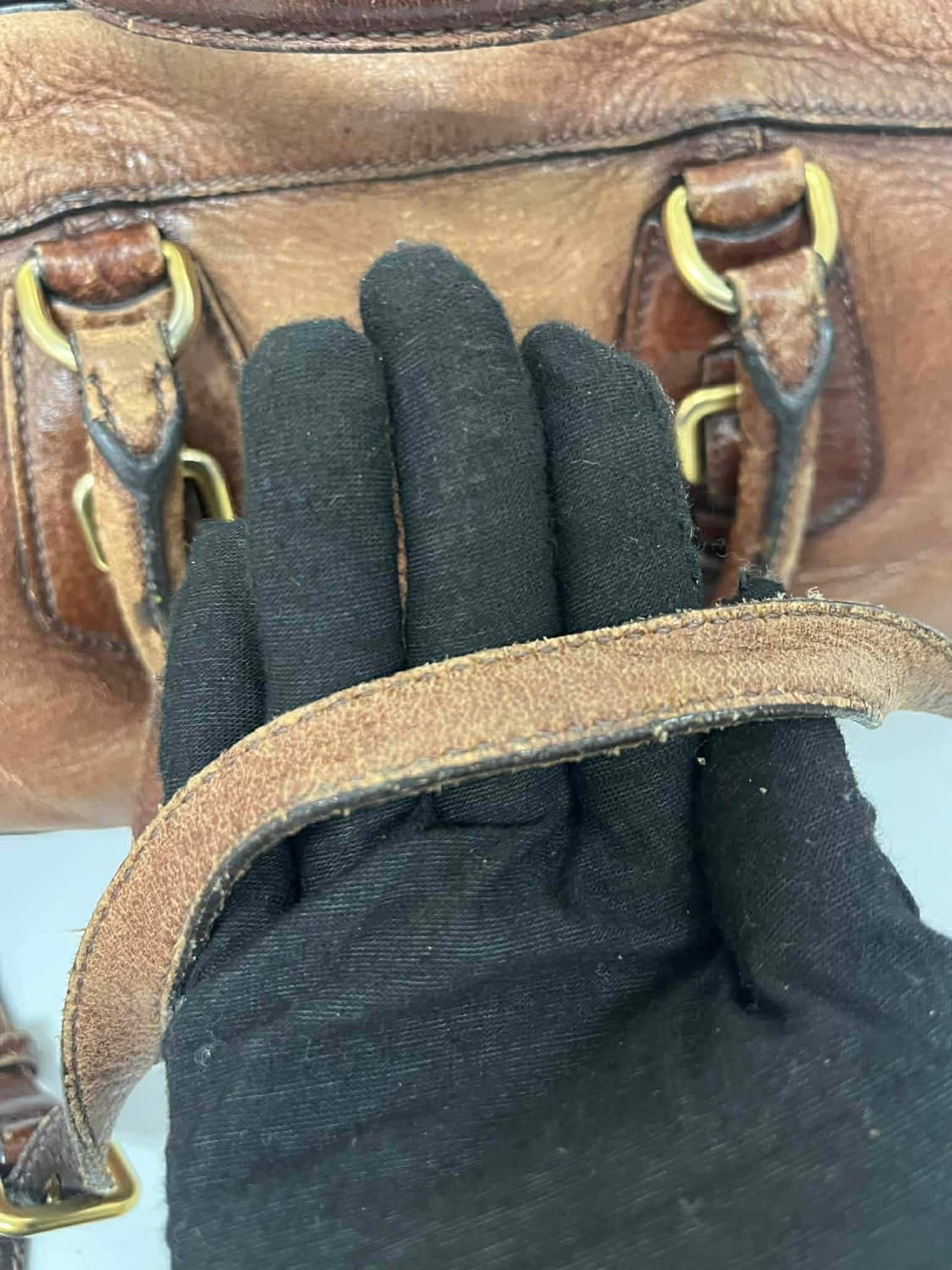 프라다 빈티지 가죽 투웨이 보스톤 토트백 크로스백 상품이미지10