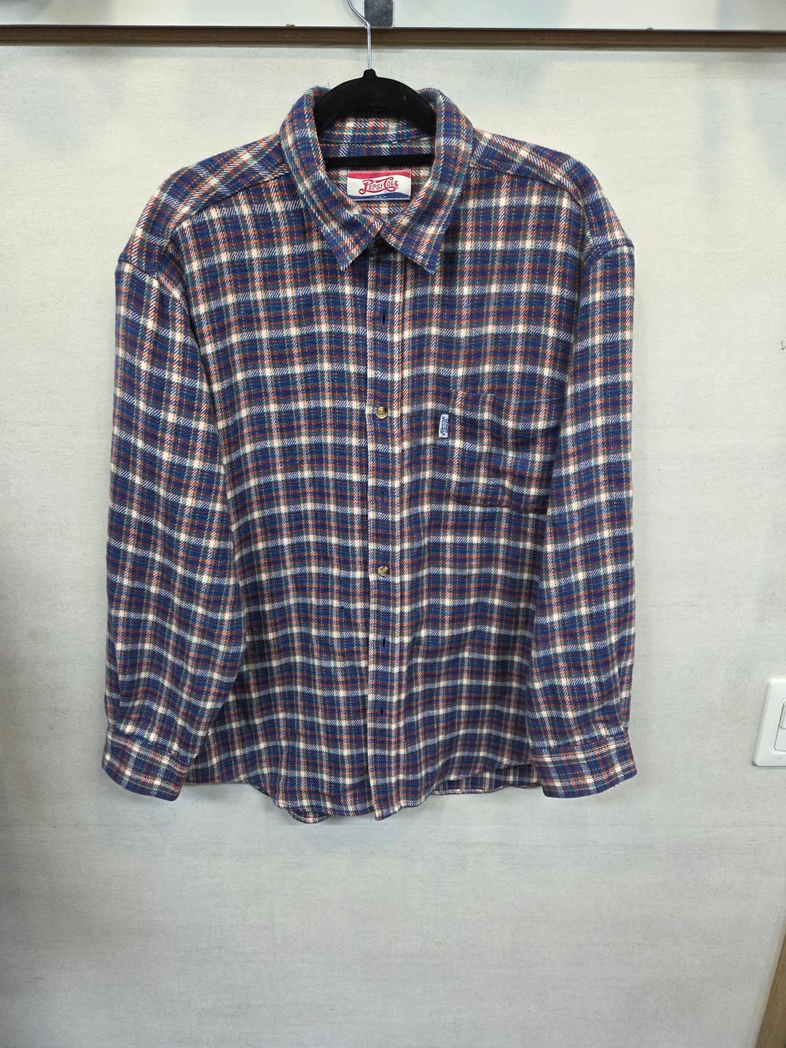 펩시콜라 올드스쿨 90s 빈티지 체크 울 셔츠긴팔  L 상품이미지1