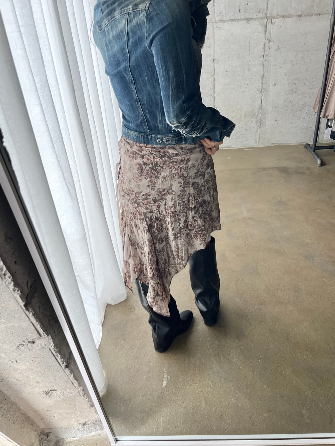 Scot Club 플로럴 아일렛 스커트 핑크 상품이미지6