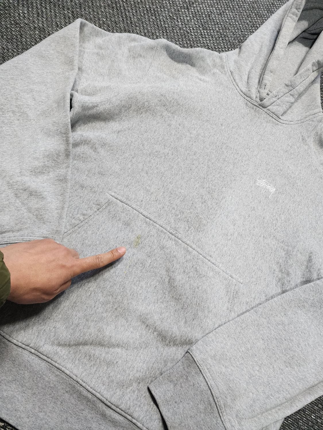 스투시 후드티 그레이 L사이즈  상품이미지5