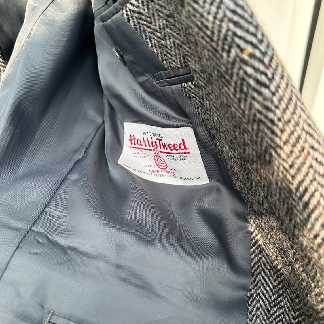 [105] 해리스트위드 그레이 헤링본 울 자켓 상품이미지6