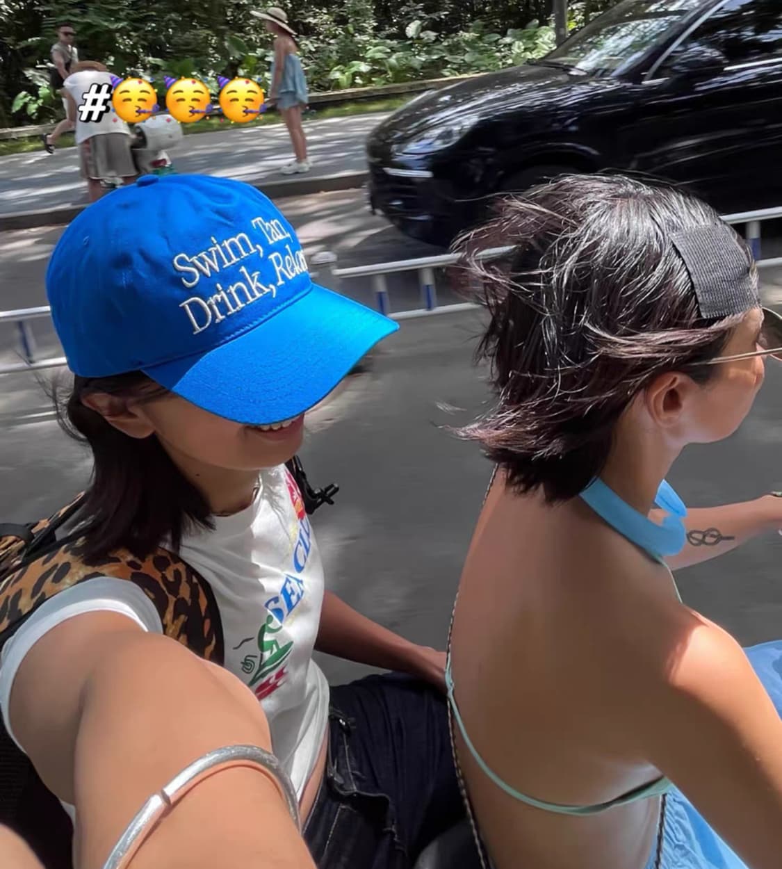 DUVIN 여행 휴양지 컨셉 SWIM TAN DRINK RELAX 모자 상품이미지7