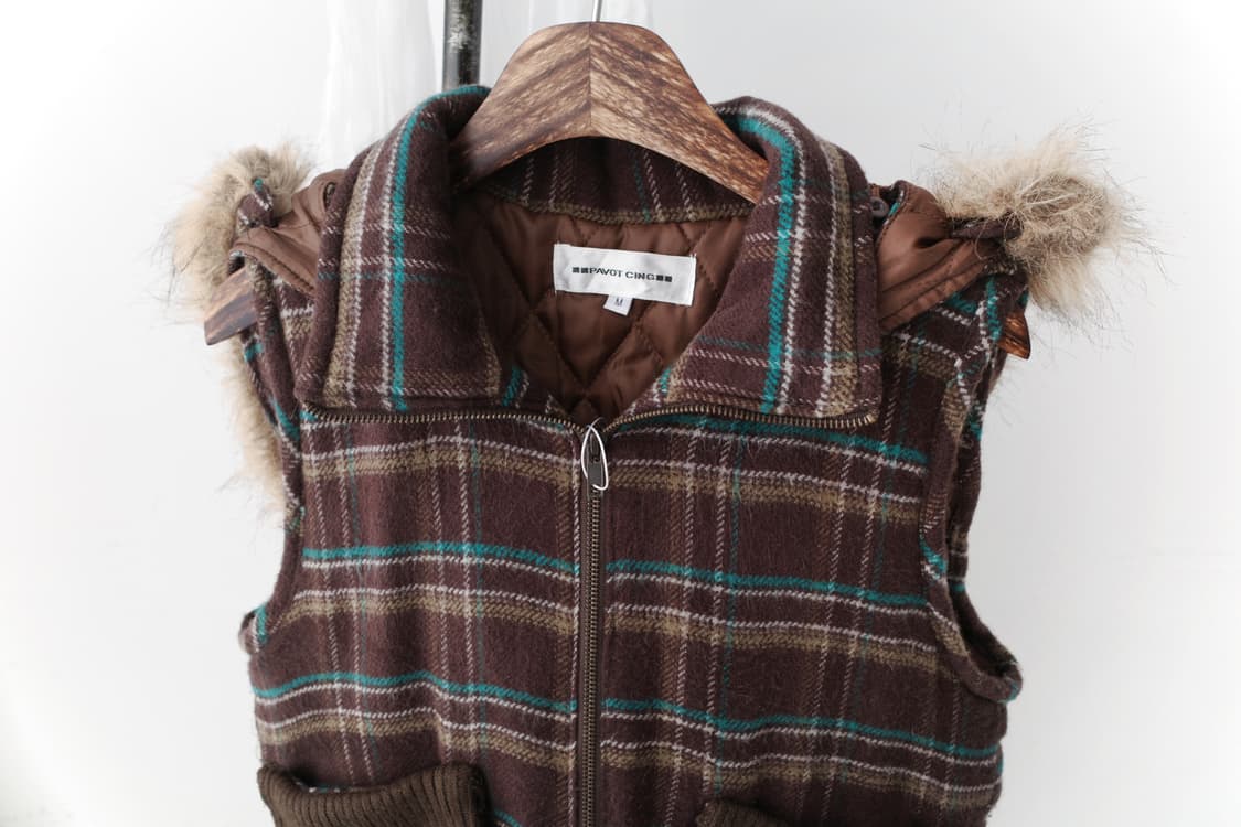 check fur vest  상품이미지3
